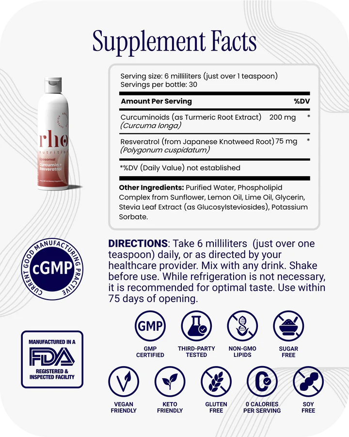 Liposomal Curcumin + Resveratrol